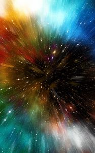 Превью обои вселенная, галактика, разноцветный, погружение