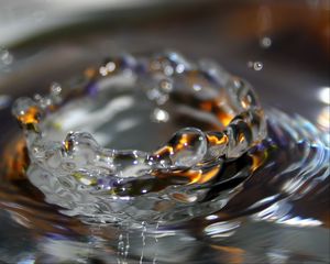 Превью обои всплеск, вода, брызги, капли, макро