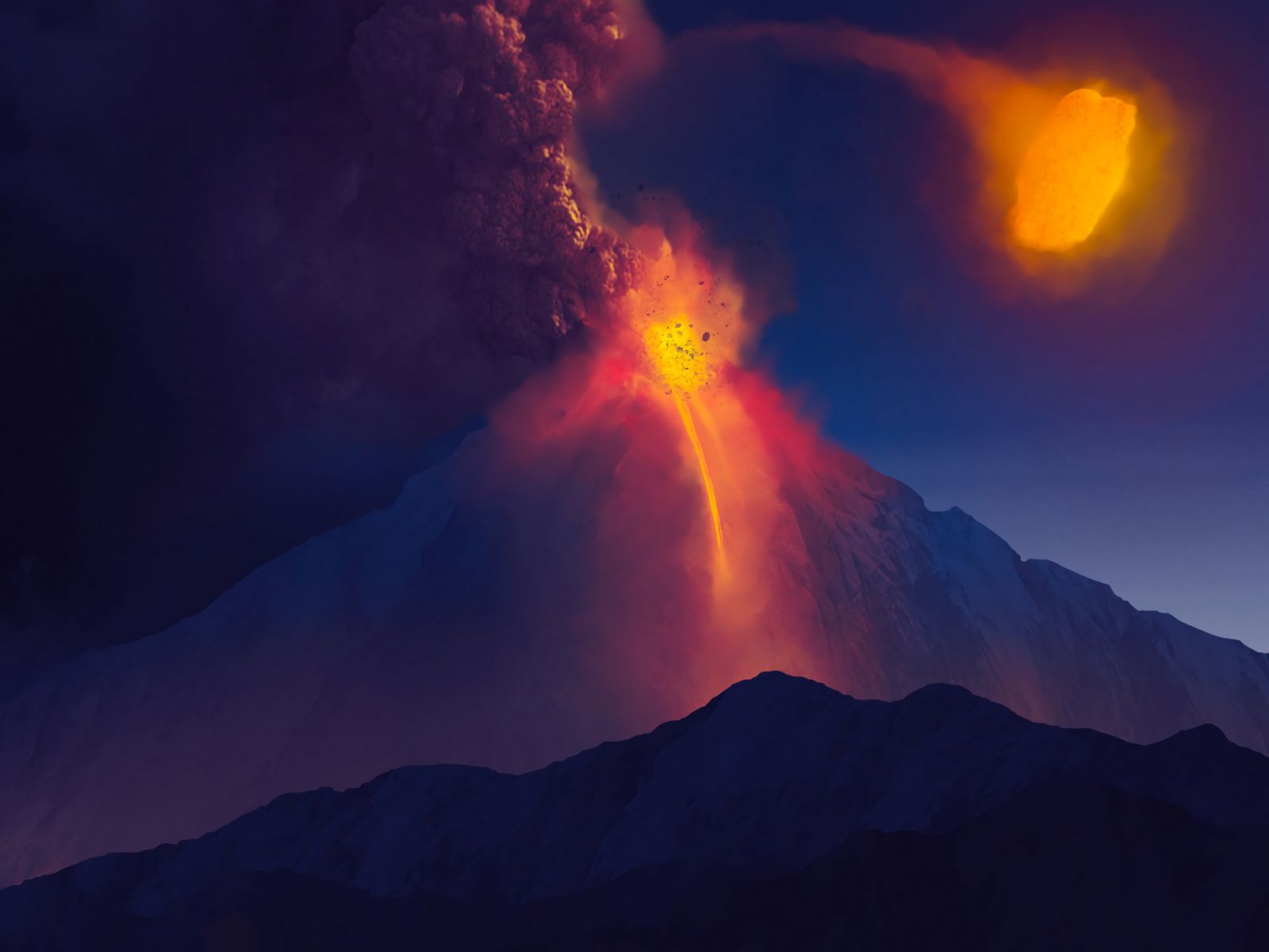 Вулкан гора извержение