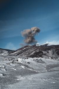 Превью обои вулкан, гора, облако, пепел