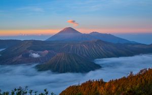 Превью обои вулкан, горы, бромо-тенгер-семеру, семеру, индонезия