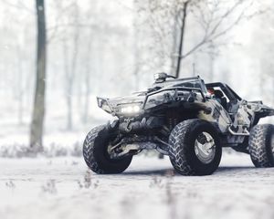 Превью обои warthog car, снег, гонка