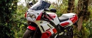 Превью обои yamaha fzr 600, yamaha, мотоцикл, байк, мото, красный