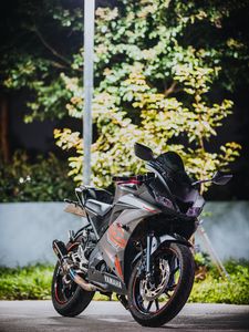 Превью обои yamaha, мотоцикл, байк, размытие