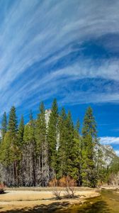 Превью обои yosemite national park, yosemite, горы, небо, hdr