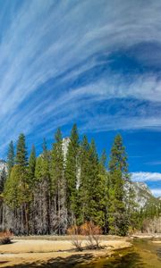 Превью обои yosemite national park, yosemite, горы, небо, hdr