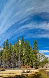 Превью обои yosemite national park, yosemite, горы, небо, hdr