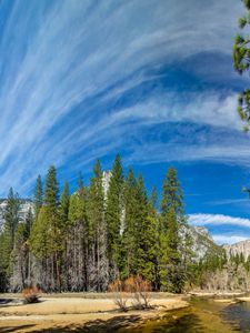 Превью обои yosemite national park, yosemite, горы, небо, hdr