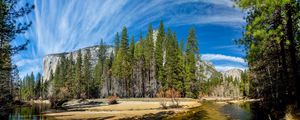 Превью обои yosemite national park, yosemite, горы, небо, hdr