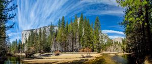 Превью обои yosemite national park, yosemite, горы, небо, hdr