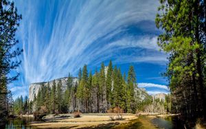 Превью обои yosemite national park, yosemite, горы, небо, hdr