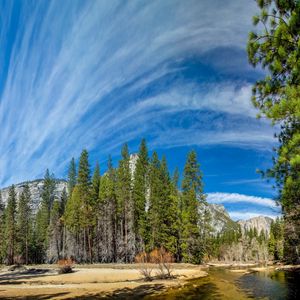 Превью обои yosemite national park, yosemite, горы, небо, hdr