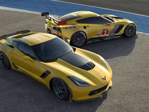 Превью обои z06, з06, спорткар, chevrolet, желтый