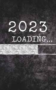 Превью обои загрузка, 2023, надпись, новый год, черно-белый