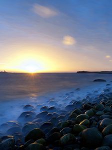 Превью обои закат, море, пейзаж