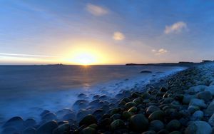 Превью обои закат, море, пейзаж