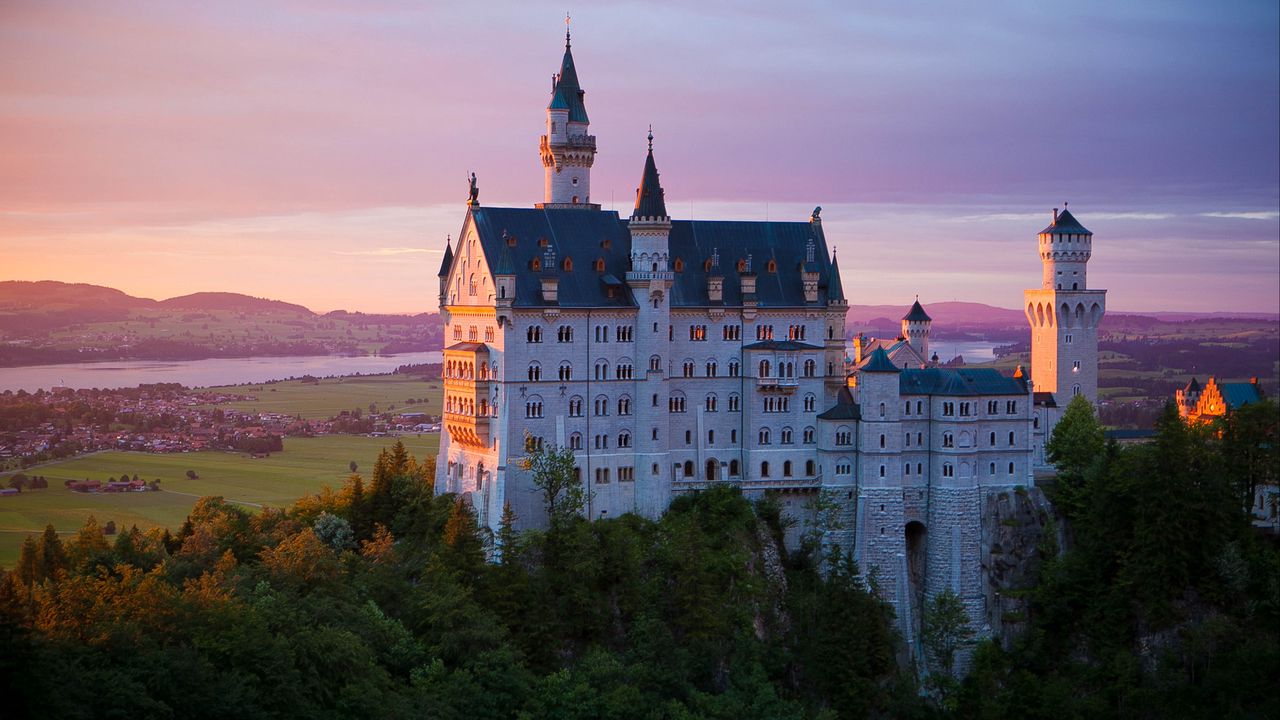 Обои замок, нойшванштайн, архитектура, бавария, германия