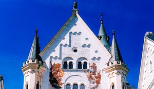 Превью обои замок нойшванштайн, бавария, германия, замок, крепость, архитектура, эстетика, фасад