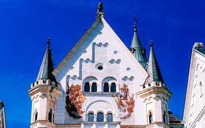 Превью обои замок нойшванштайн, бавария, германия, замок, крепость, архитектура, эстетика, фасад