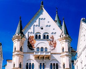 Превью обои замок нойшванштайн, бавария, германия, замок, крепость, архитектура, эстетика, фасад