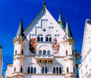 Превью обои замок нойшванштайн, бавария, германия, замок, крепость, архитектура, эстетика, фасад