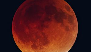 Превью обои затмение, солнечное затмение, луна, небо, темный фон