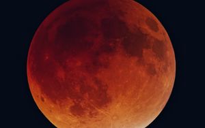 Превью обои затмение, солнечное затмение, луна, небо, темный фон