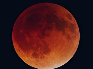 Превью обои затмение, солнечное затмение, луна, небо, темный фон