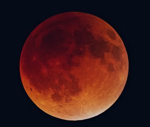 Превью обои затмение, солнечное затмение, луна, небо, темный фон