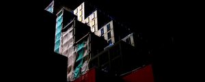 Превью обои здание, архитектура, фасад, ночь, темный