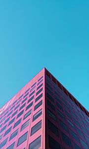 Превью обои здание, архитектура, минимализм, розовый