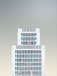 Превью обои здание, архитектура, минимализм, белый
