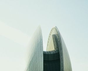 Превью обои здание, архитектура, небо, минимализм, светлый