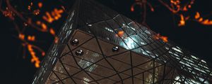 Превью обои здание, архитектура, ночь, темный
