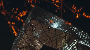 Превью обои здание, архитектура, ночь, темный