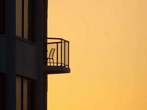 Превью обои здание, архитектура, силуэты, минимализм