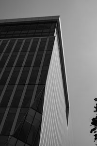 Превью обои здание, архитектура, угол, дерево, листья, чб