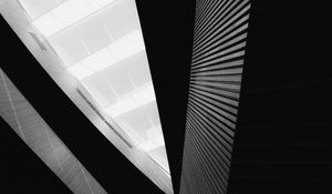 Превью обои здание, архитектура, вид снизу, черно-белый, чб