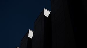 Превью обои здание, архитектура, вид снизу, темный