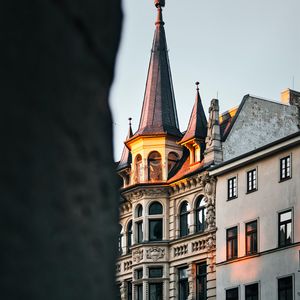 Превью обои здание, башня, архитектура, закат
