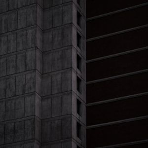 Превью обои здание, бетон, архитектура, черно-белый