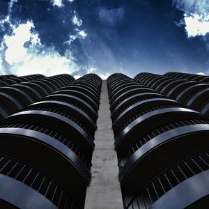 Превью обои здание, фасад, архитектура, вид снизу