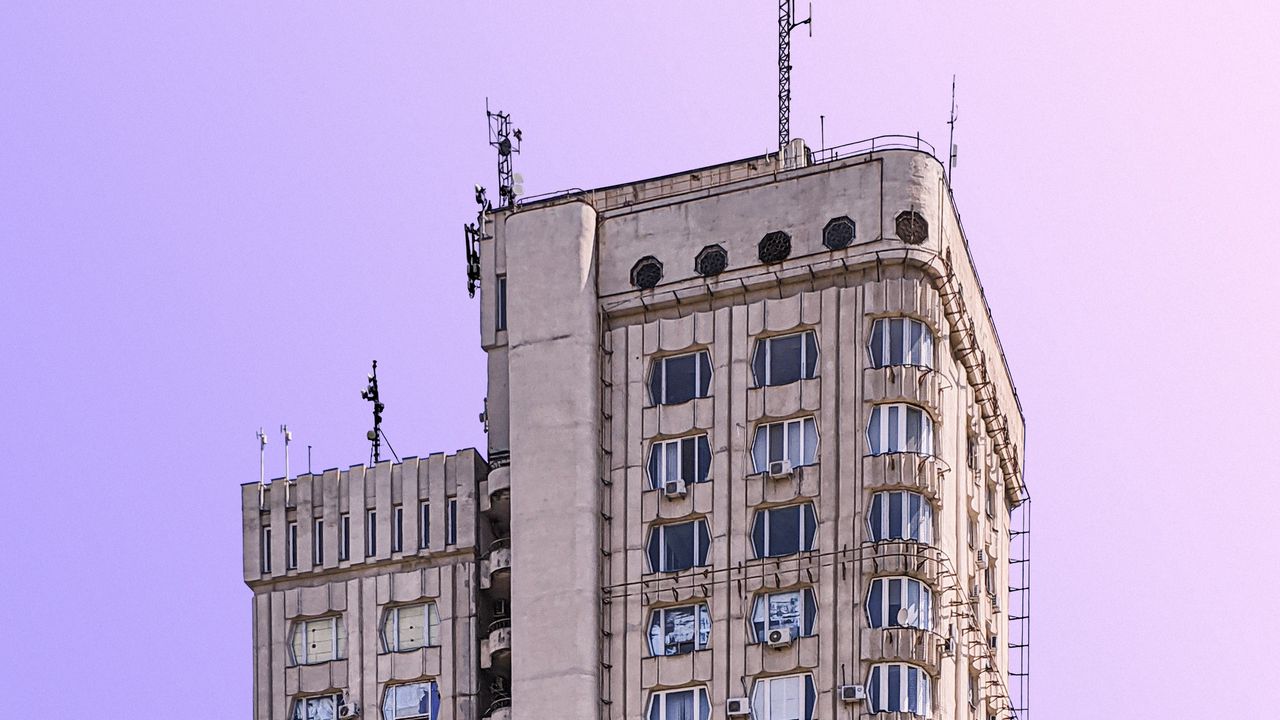 Обои здание, фасад, архитектура, современный, небо