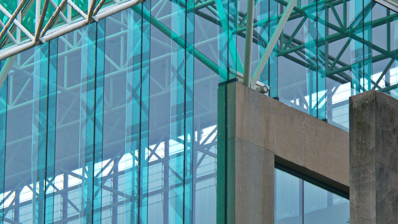 Обои здание, фасад, бетон, стекло