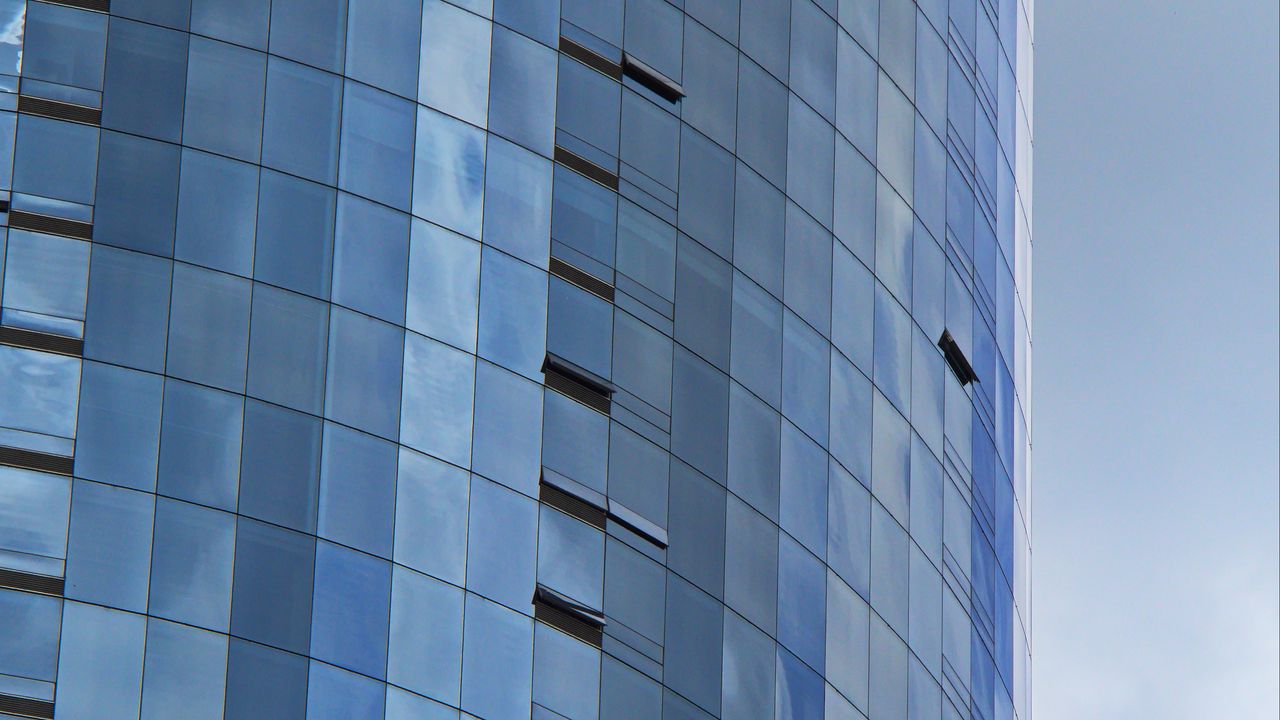 Обои здание, фасад, линии, стекло