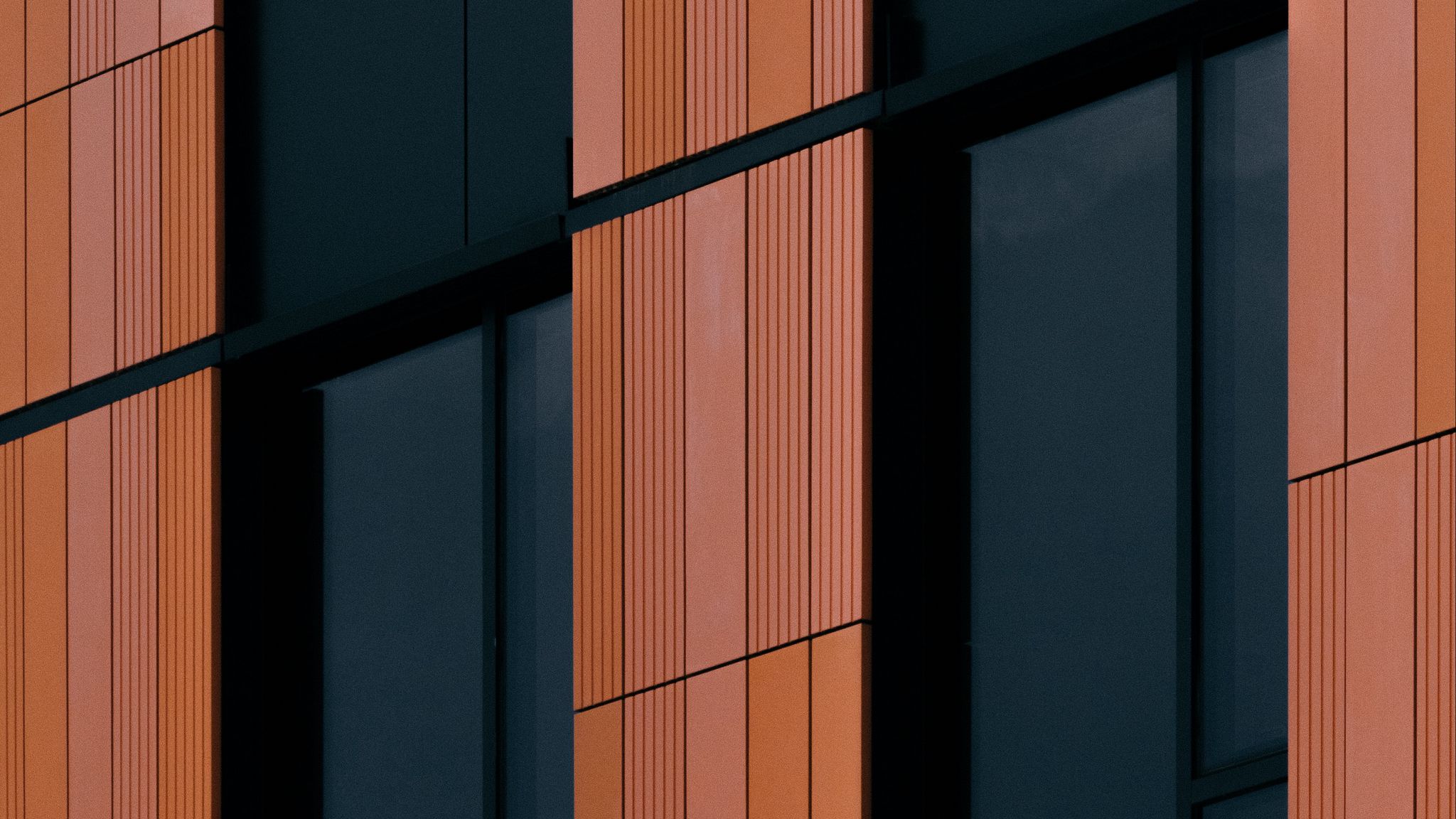 Фасад черный с оранжевым