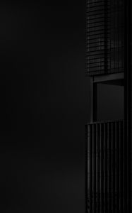 Превью обои здание, минимализм, чб, черный, темный, архитектура