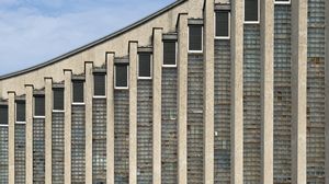 Превью обои здание, окна, изгиб, геометрия, архитектура
