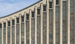 Превью обои здание, окна, изгиб, геометрия, архитектура