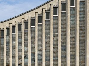 Превью обои здание, окна, изгиб, геометрия, архитектура